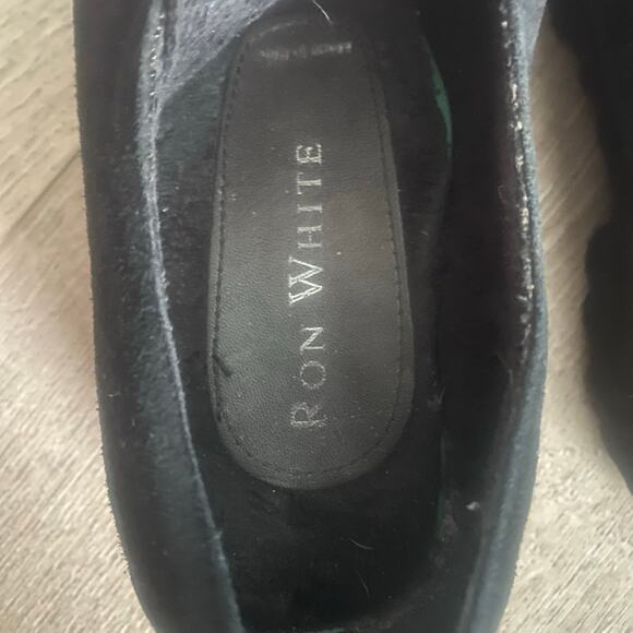 Ron White Daisy Onyx Oxford Shoe Cashmere Suede Ribbon Laces Black Preppy Size 8 - Picture 8 of 8